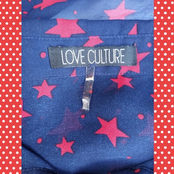 LOVE CULTURE sheer blouse with stars - Picture 3 of 4